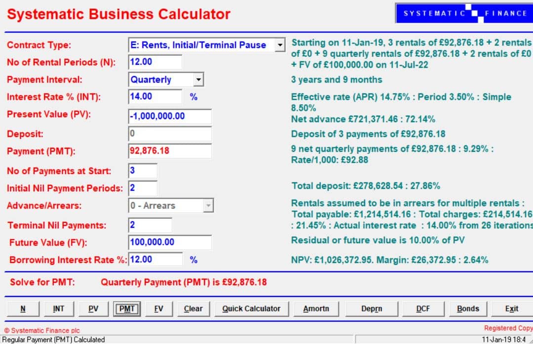 Business Calculator - time value of money, TVM, IRR, HP12C, BAII Plus